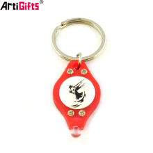 Wholesale Custom promotion gift bulk pvc flashing led mini key chain